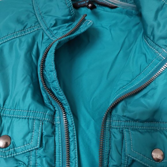 KUHL Born In The Mountains Women's Sz Small Aqua Long Jacket Pertrex/Permaloft - Picture 8 of 16